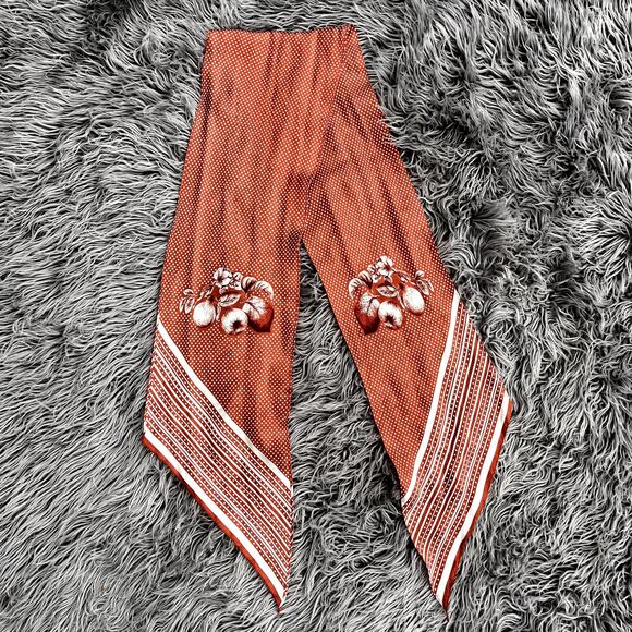 Vintage Classic Baar & Beards Inc 100% Silk Tie Scarf Retro Polka Dots Apples - Picture 4 of 8